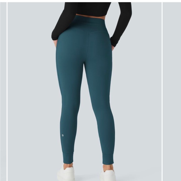 Halara Softlyzero™ Plush High Waisted Drawstring Joggers | MP | Oxford Blue - Picture 2 of 7